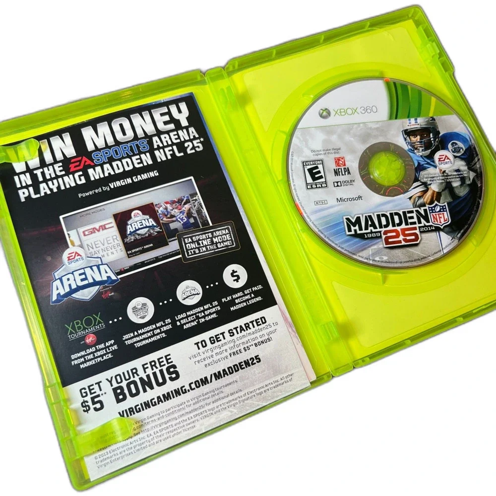Lot of 6 Madden NFL Video Games (08, 10, 11, 12, 13, 25) for Microsoft Xbox 360